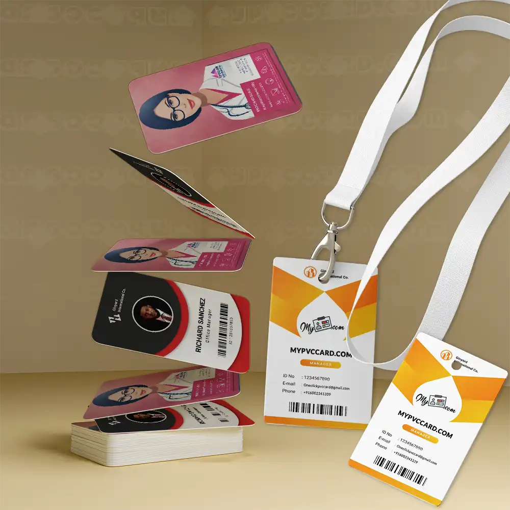 Pvc id card printing service front and back