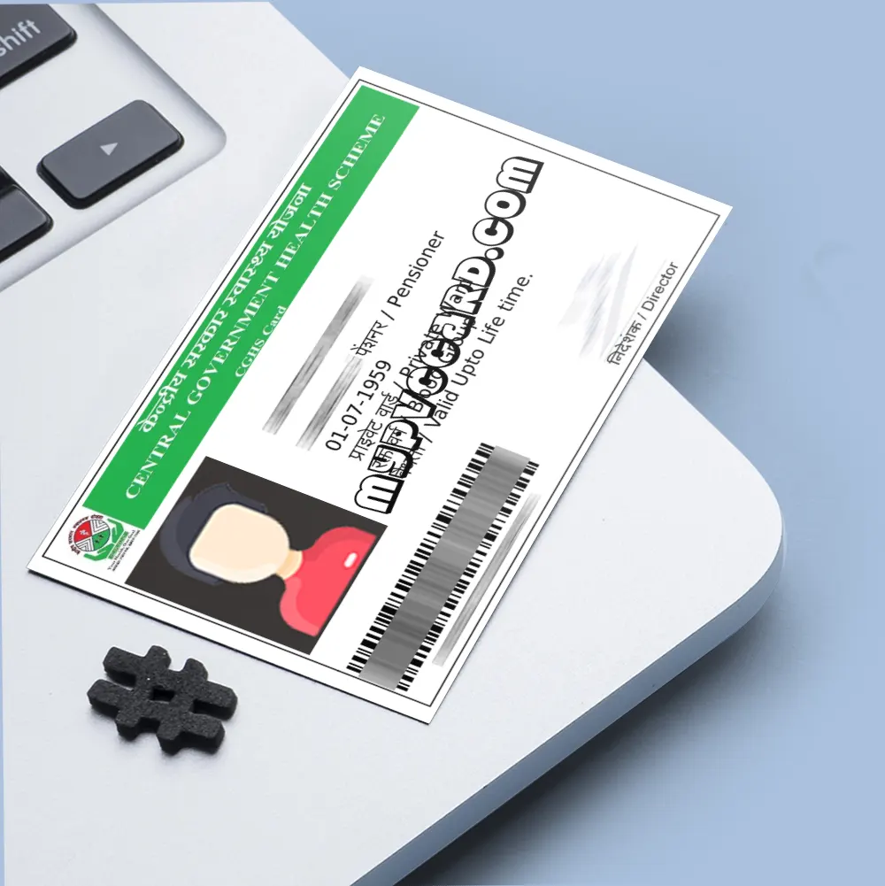 Central Government Health Scheme pvc id card