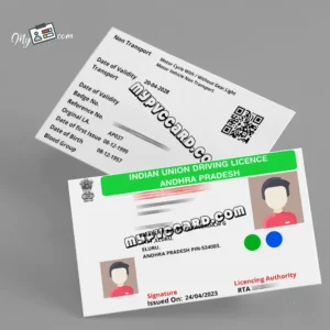 Andhra Pradesh driving licence front and back