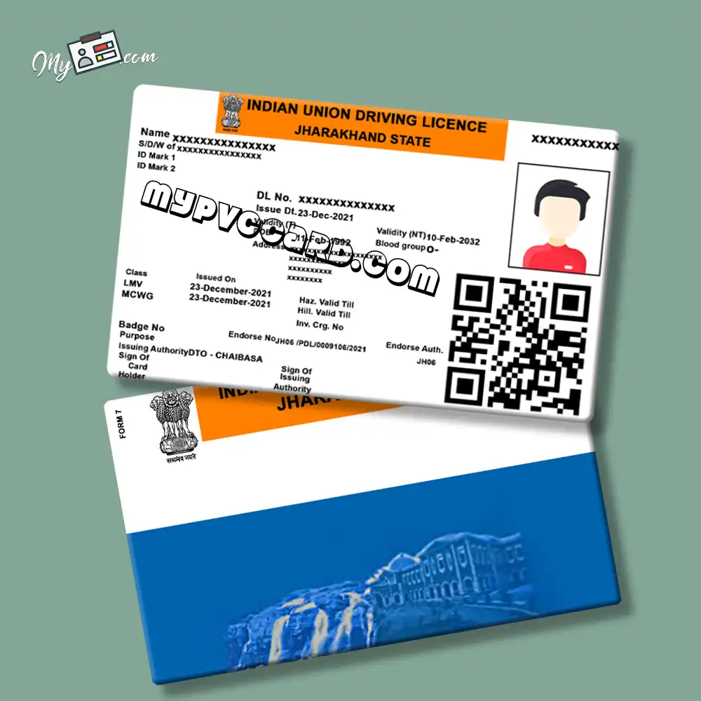 jharkhand driving licence pvc card
