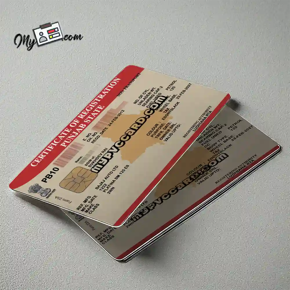 punjab vehicle registration certificate