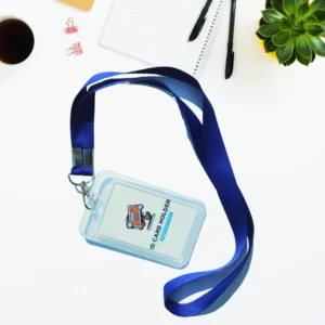 transparent, vertical, double side id card holder